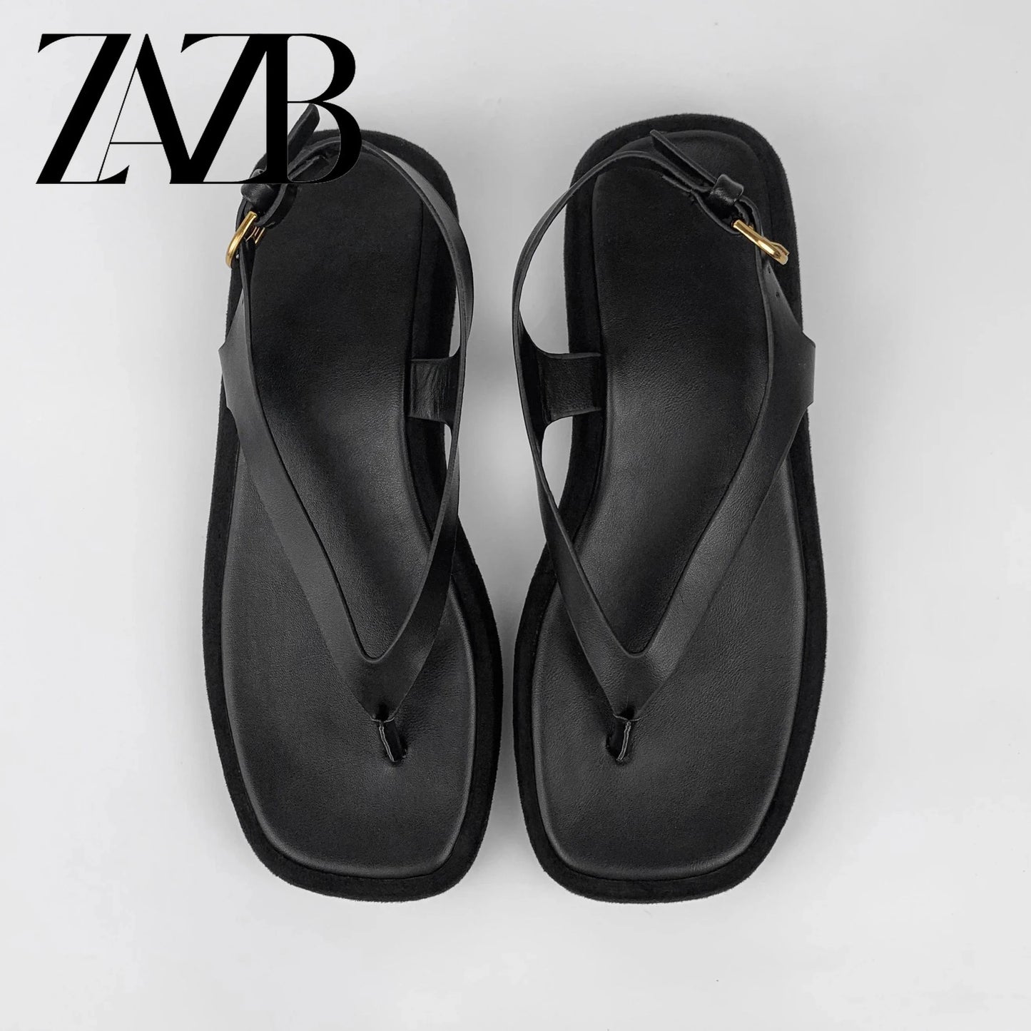 Customized Exquisite Fashion Retro Roman Style Clamping Sandals Metal Button Sandals