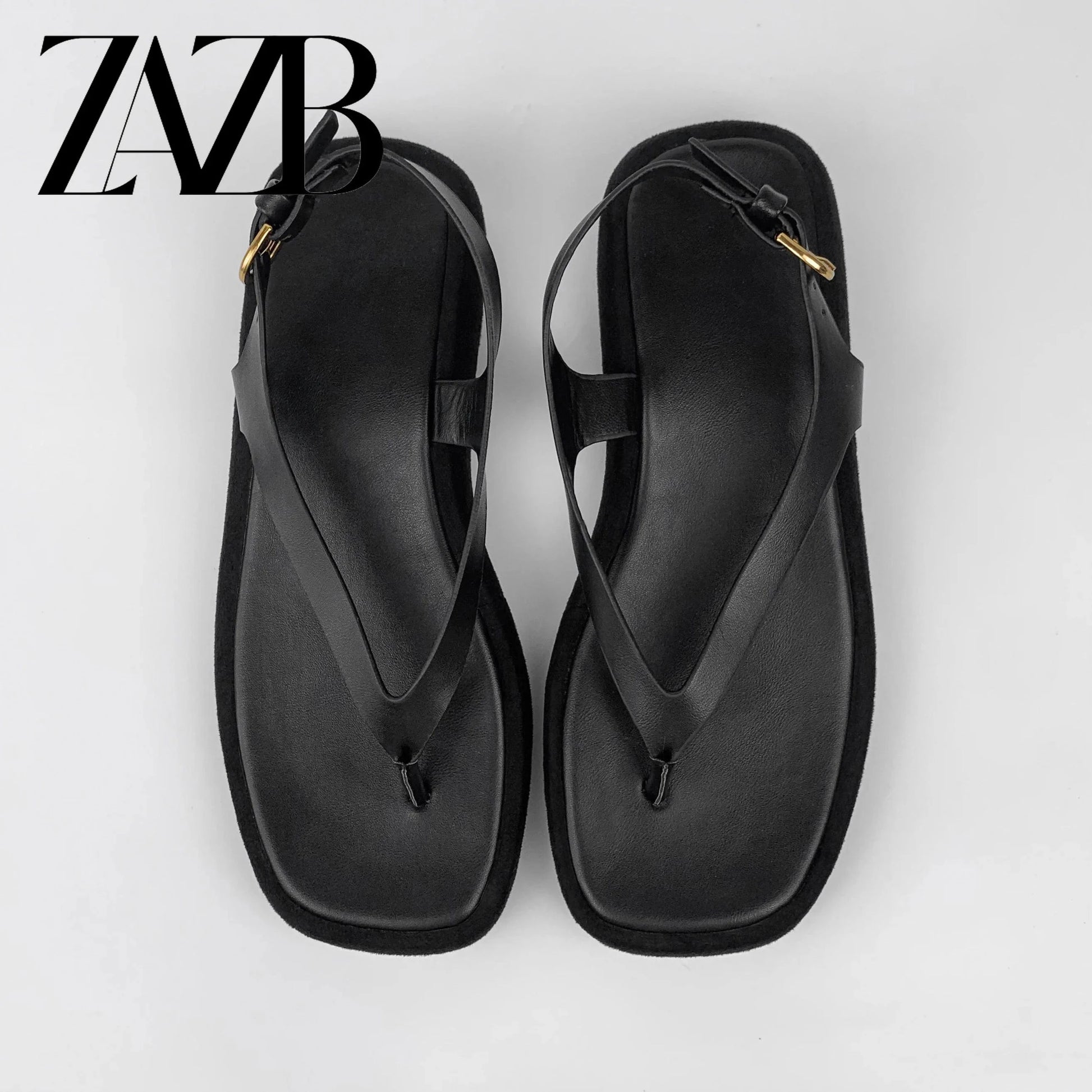 Customized Exquisite Fashion Retro Roman Style Clamping Sandals Metal Button Sandals