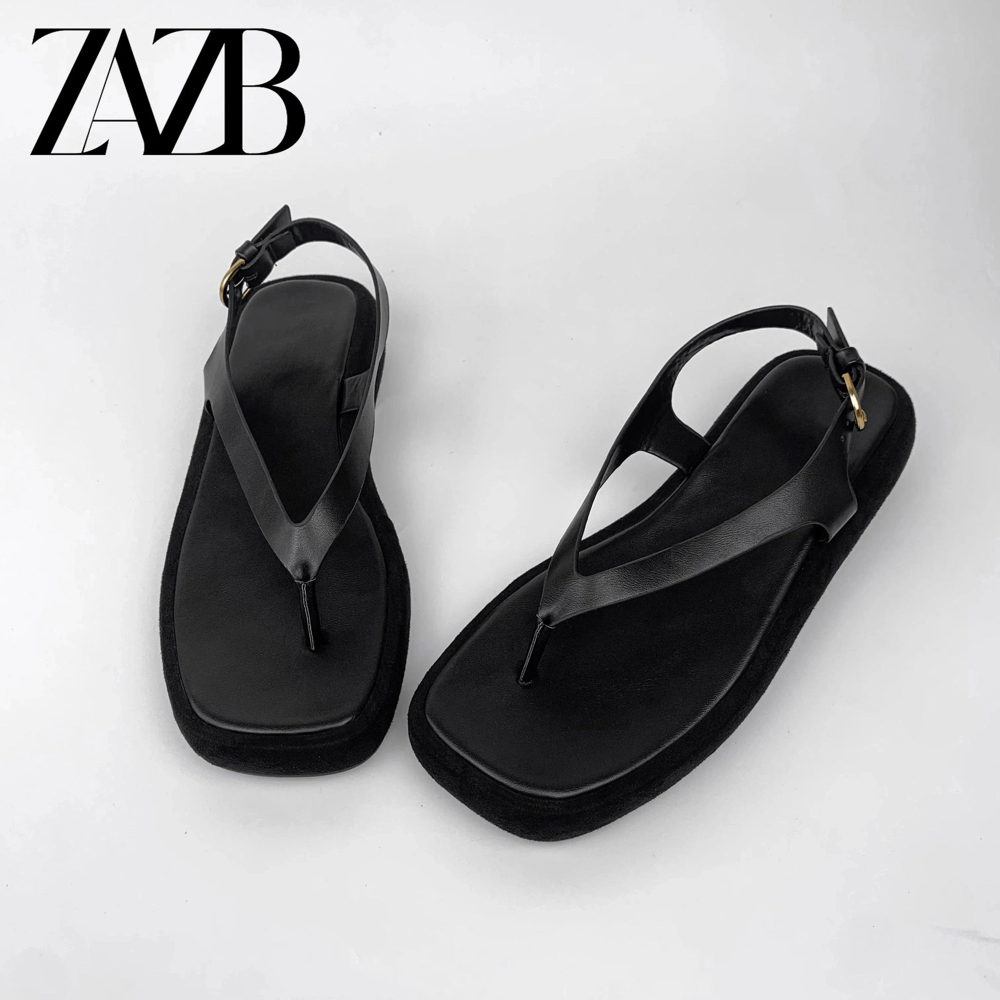 Customized Exquisite Fashion Retro Roman Style Clamping Sandals Metal Button Sandals