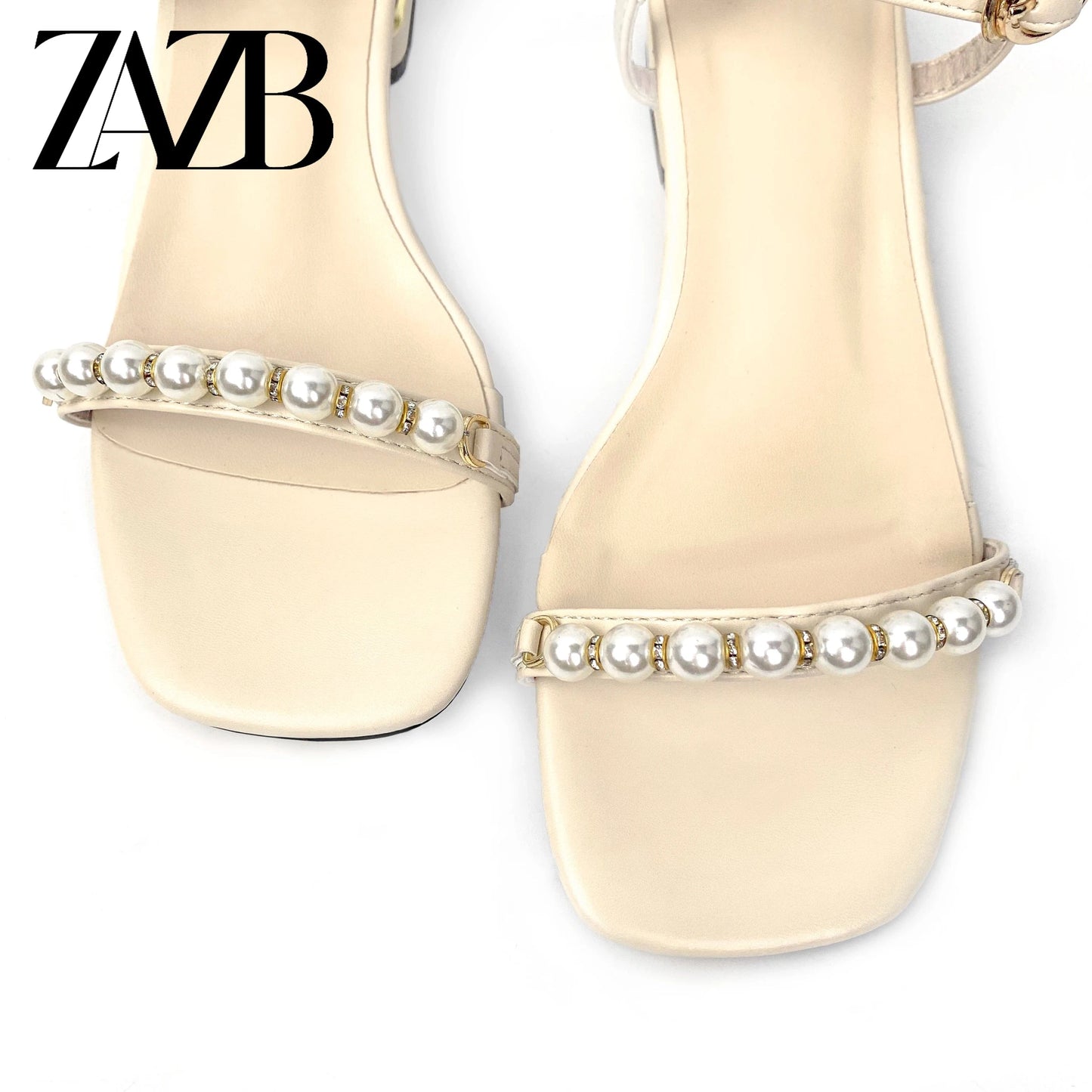 Customized fine sandals Black metal chain decoration Fashion comfortable medium heel sandals