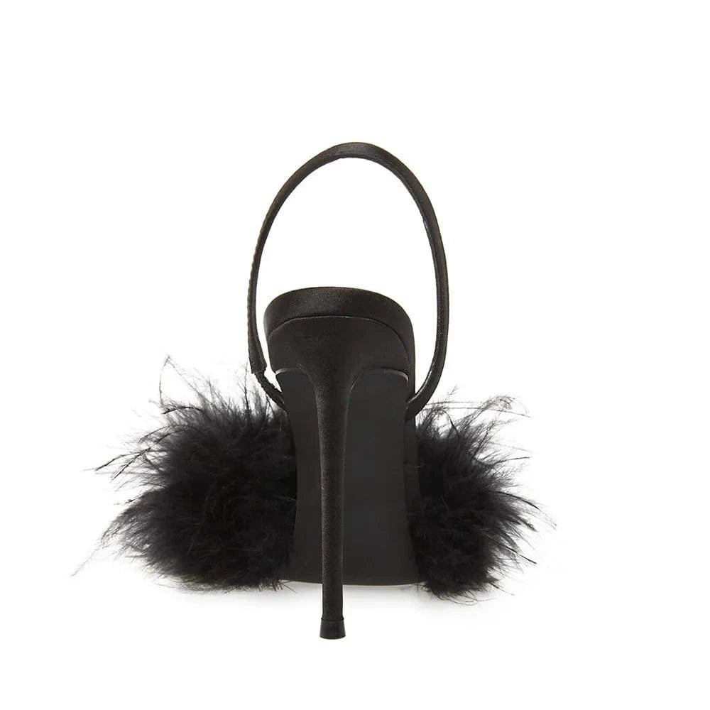Customized Ladies Feather Sexy Pointed Sandals Women's High Heels Sandals Sexy Women High Heel Stiletto Sandals