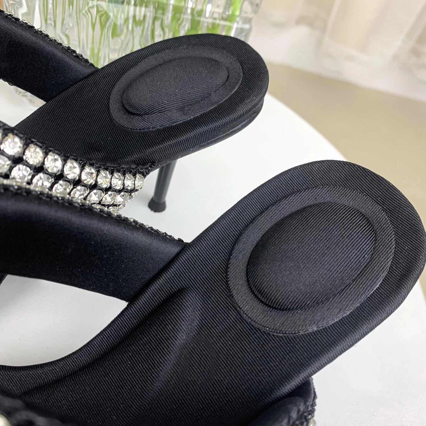Customized rhinestone high heels women's sandals women's shoes and sandals women's slippers bride's wedding