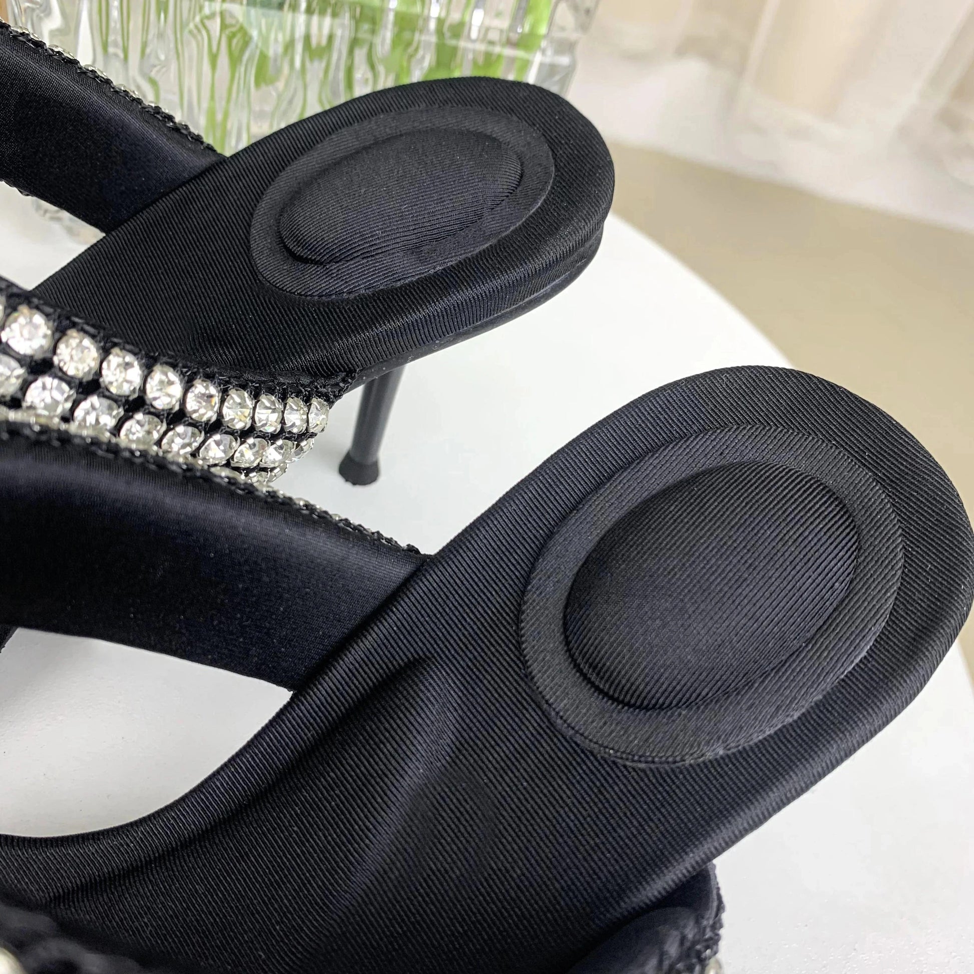 Customized rhinestone high heels women's sandals women's shoes and sandals women's slippers bride's wedding