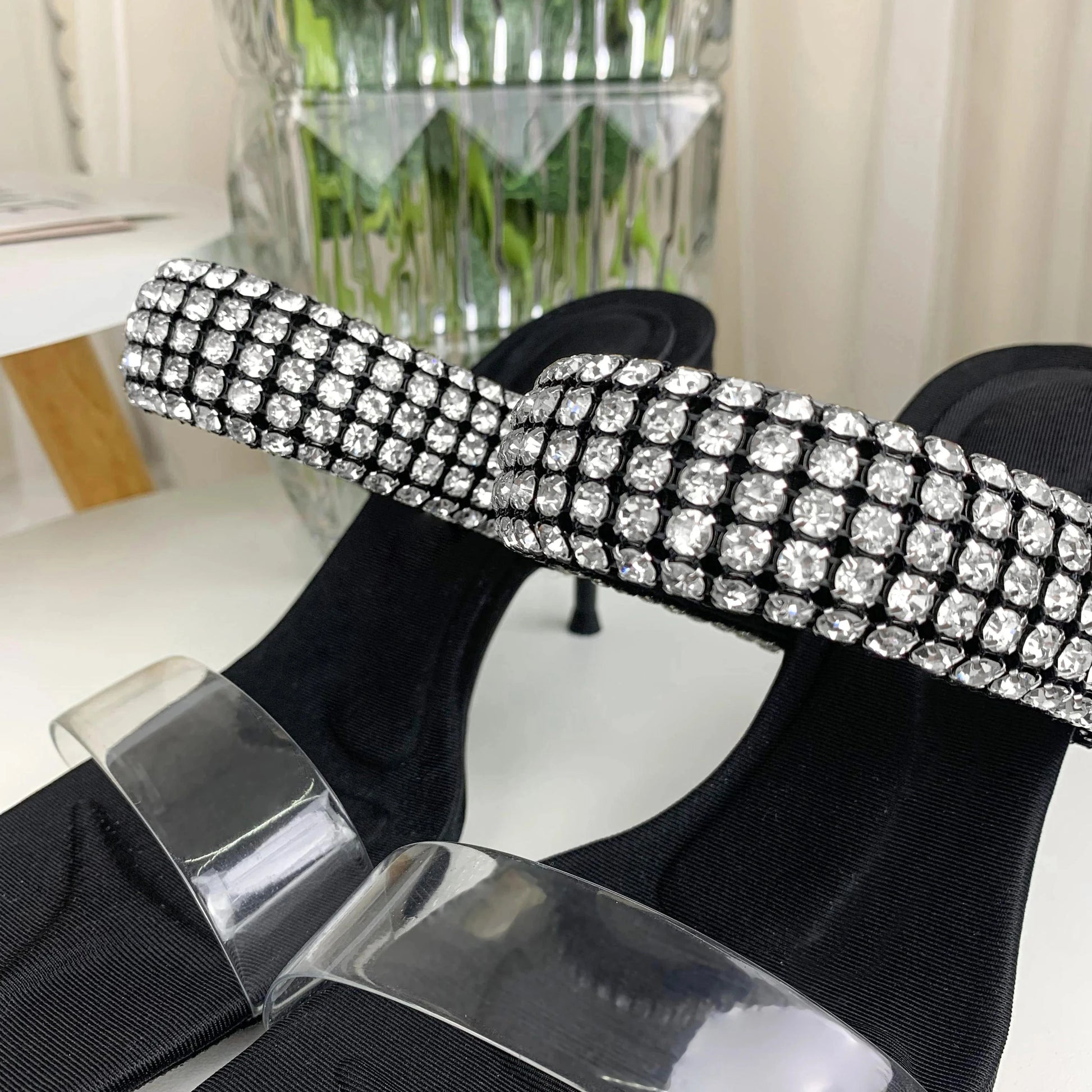Customized rhinestone high heels women's sandals women's shoes and sandals women's slippers bride's wedding