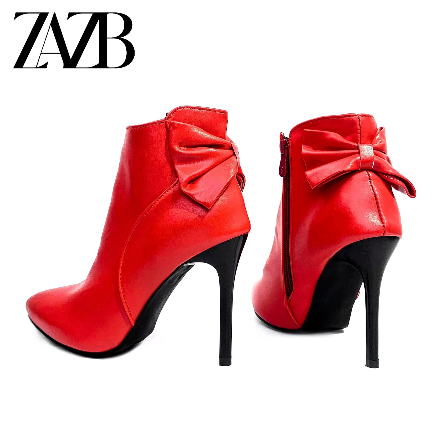 Customized Women's Fashion Bowknot Zipper Designer Coarse Heel Boots Women's Simple Fashion Luxury Boots