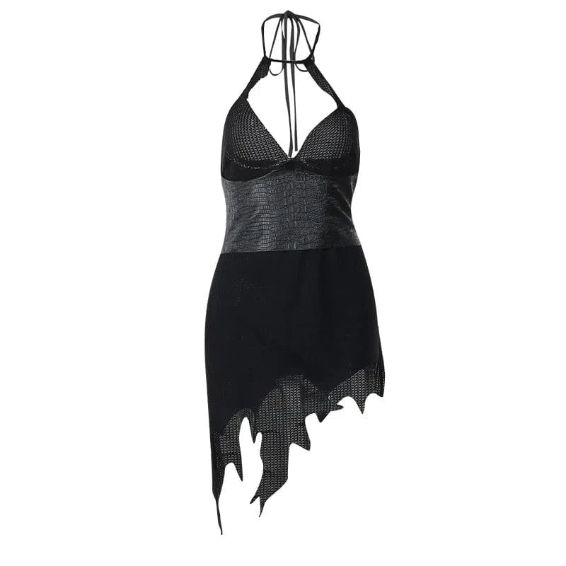 CUTENOVA 23DS122703 New 2024 Fashion Halter Irregular Design Sexy Club Dresses Women's Dresses