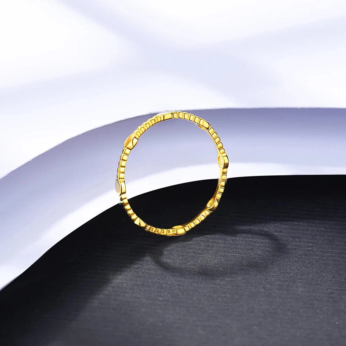 CZCITY 925 Silver Trendy Lady Finger Popular Metal Korean Matching S925 Sterling Unique Dainty Plated Gold Ring