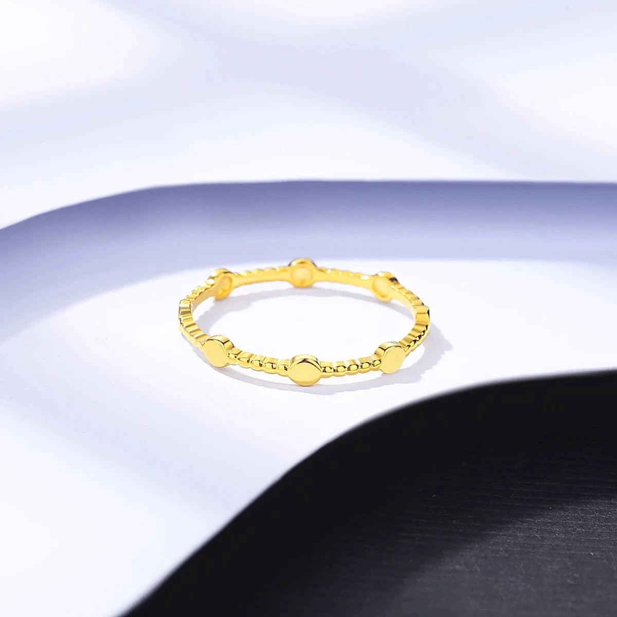 CZCITY 925 Silver Trendy Lady Finger Popular Metal Korean Matching S925 Sterling Unique Dainty Plated Gold Ring