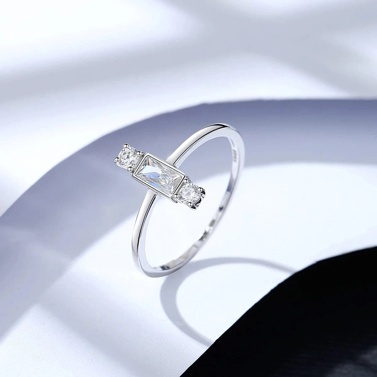 CZCITY Korean S925 Jewelry Woman Finger Minimalist Girl Metal Promise Sterling Silver 925 Geometric Ring