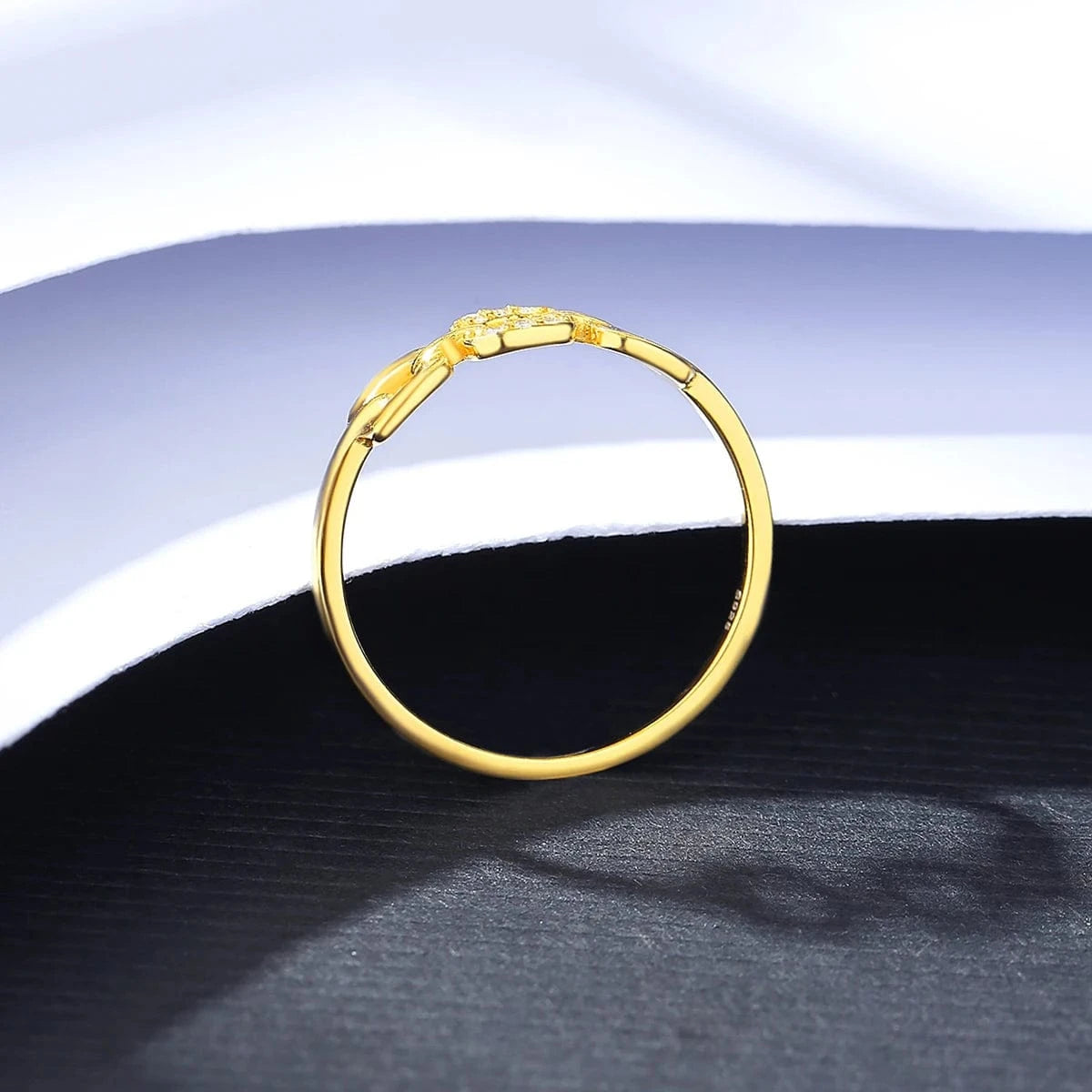 CZCITY Metal Trendy Jewelry Lady Cz Sterling 925 Plated Micro Zircon High Quality Silver Design For Girl Gold Ring