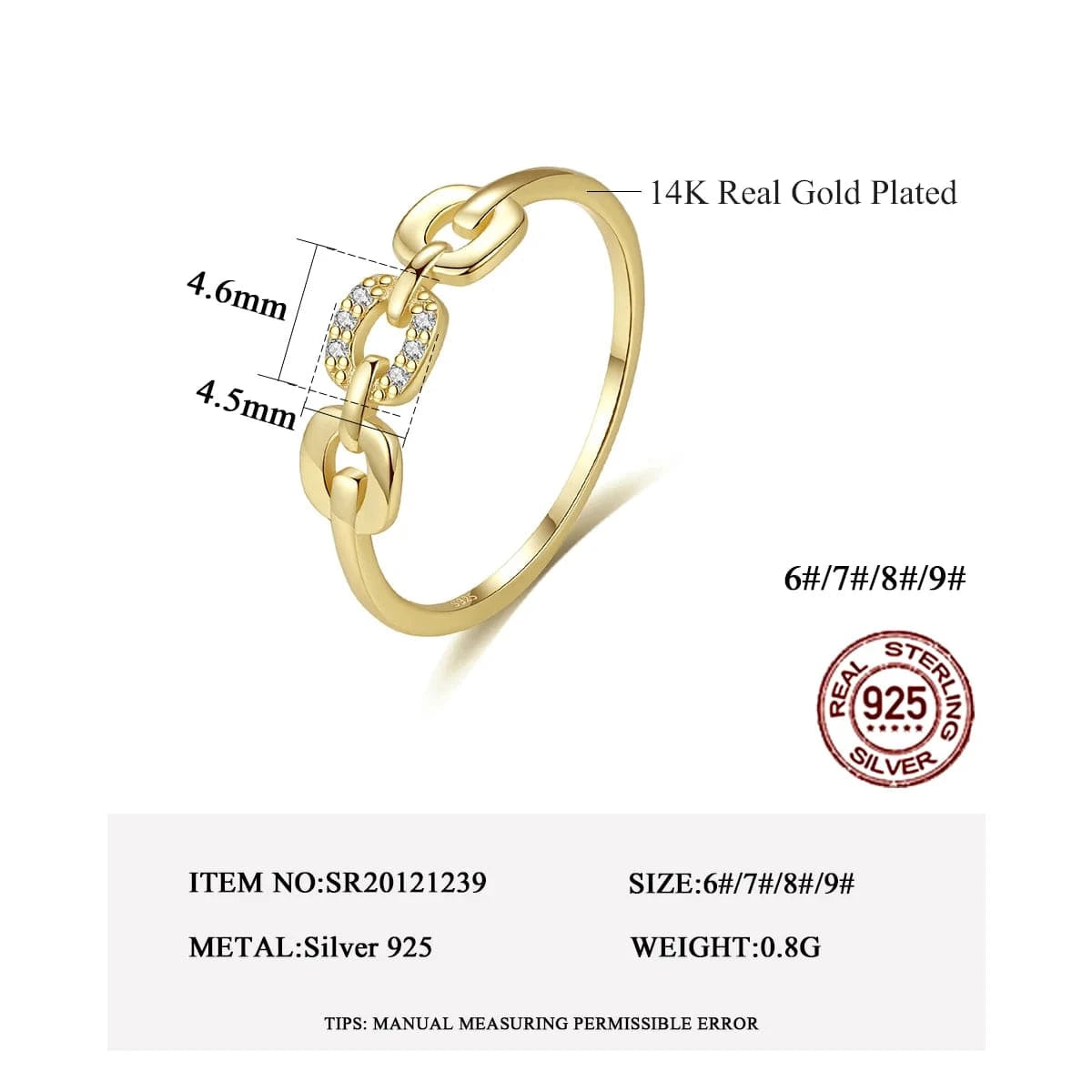 CZCITY Metal Trendy Jewelry Lady Cz Sterling 925 Plated Micro Zircon High Quality Silver Design For Girl Gold Ring