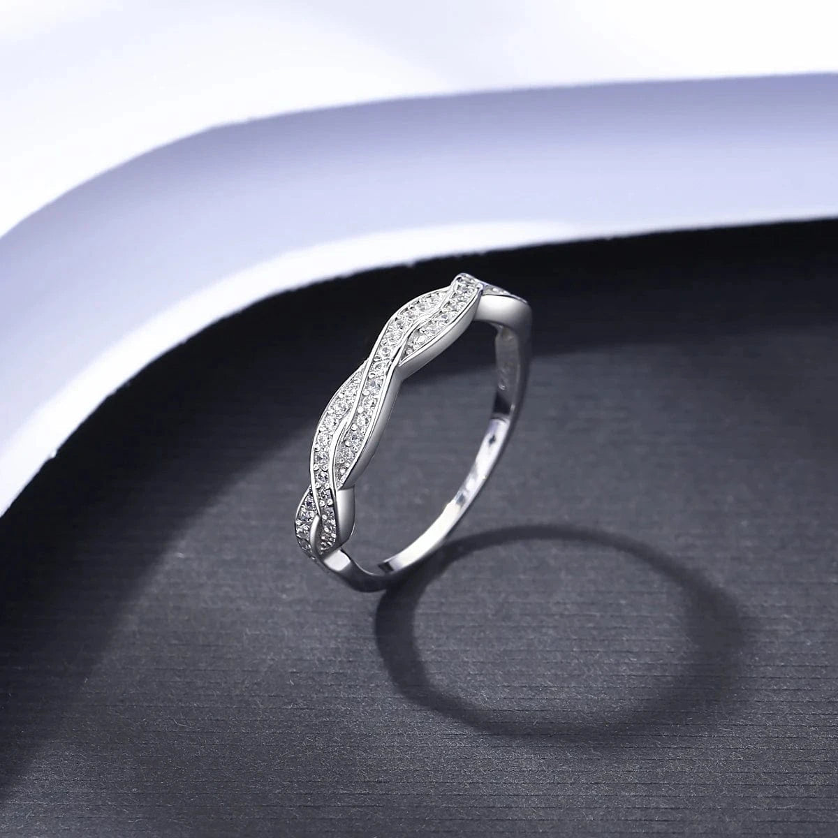 CZCITY Zircon Luxury Fashion 925 Silver Finger Korean S925 Sterling Jewelry Woman Wedding Band Ring