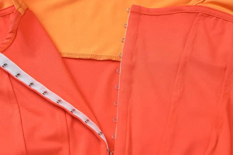 D3914229w Fashion Autumn New Women's Mini Dress Contrast Color Patchwork Breasted Dress Street Wear Sexy Dress For Women