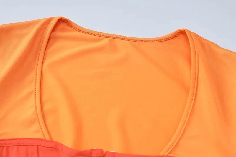 D3914229w Fashion Autumn New Women's Mini Dress Contrast Color Patchwork Breasted Dress Street Wear Sexy Dress For Women