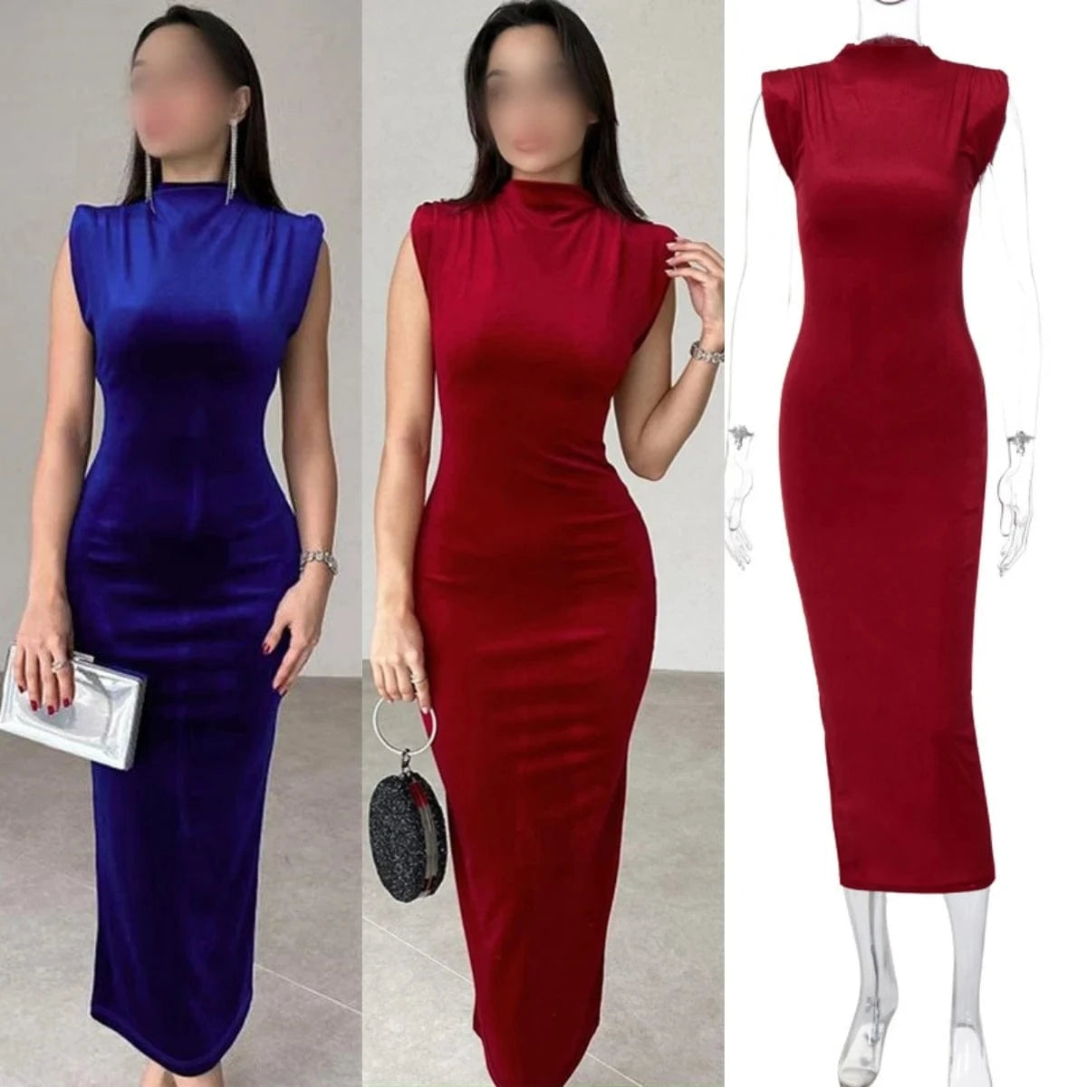 D3C15387A 2024 Spring And Summer Dresses Women Lady Elegant Casual Midi Dress
