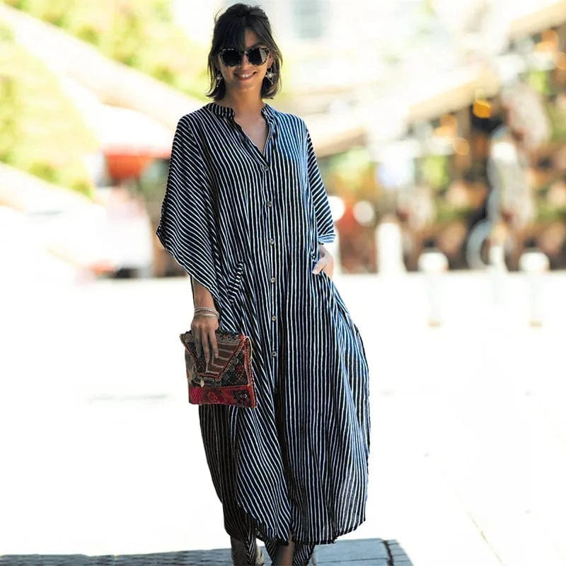 DAMOCHIC Custom Print Beach Kaftan Swimsuit Cover Up Loose Shirt Swim Dress Vacation Women Beach Wear Cover Up Summer Dress 2023