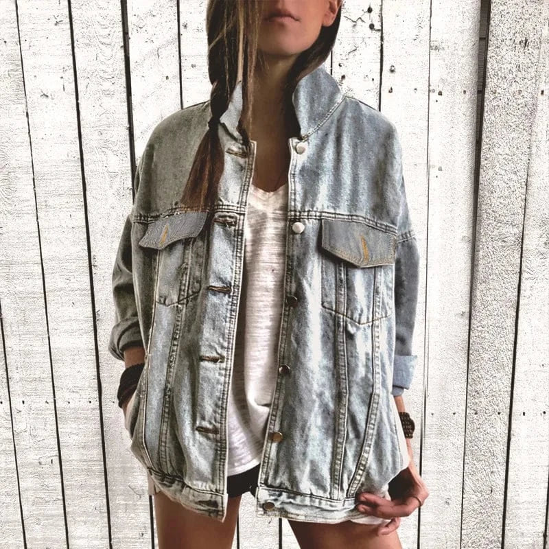DAMOCHIC Graffiti Heart Print Denim Jackets Long Sleeve Winter Coats Custom Fall Ladies Tops Sexy Jean Jackets for Women 2023
