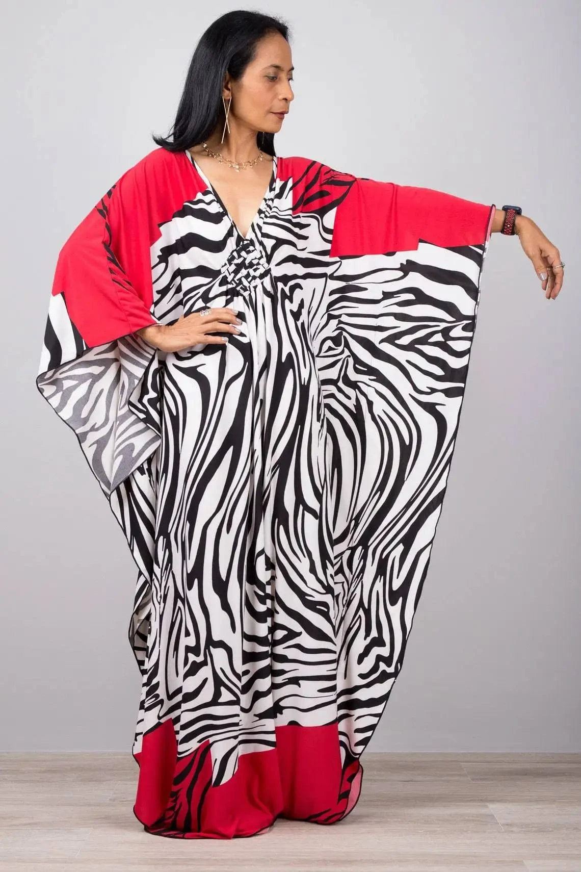 DAMOCHIC Luxury Beach Kaftan Cover Up Dress Swimsuit Ladies Loose Long Dresses Bat Sleeve Colorful Print Maxi Beach Dress 2023