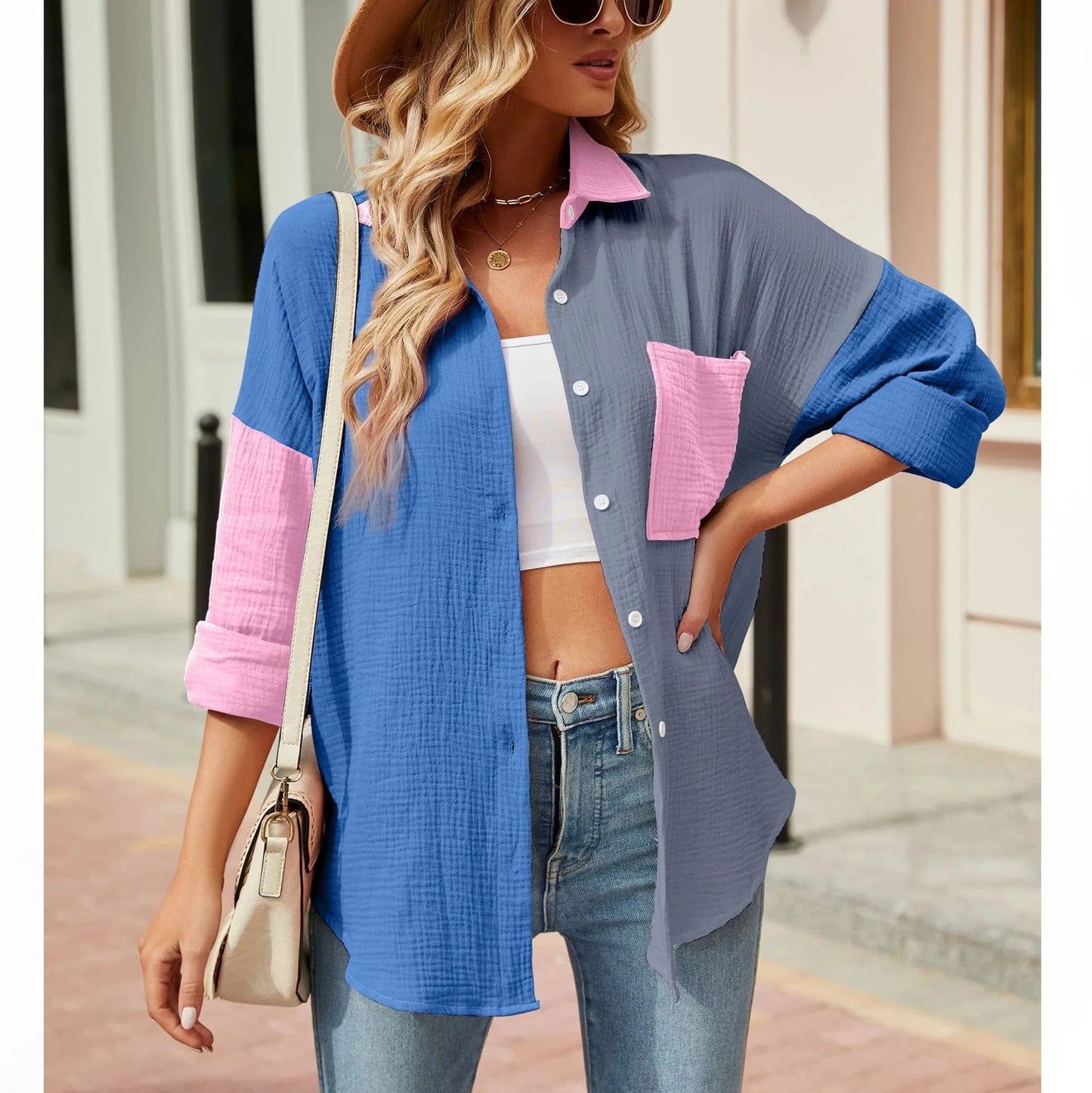 DAMOCHIC Spring Summer Blouse for Women Lady Casual 2023 Long Sleeve Blouses et chemises pour femmes Shirts Tops Fashion Blouses
