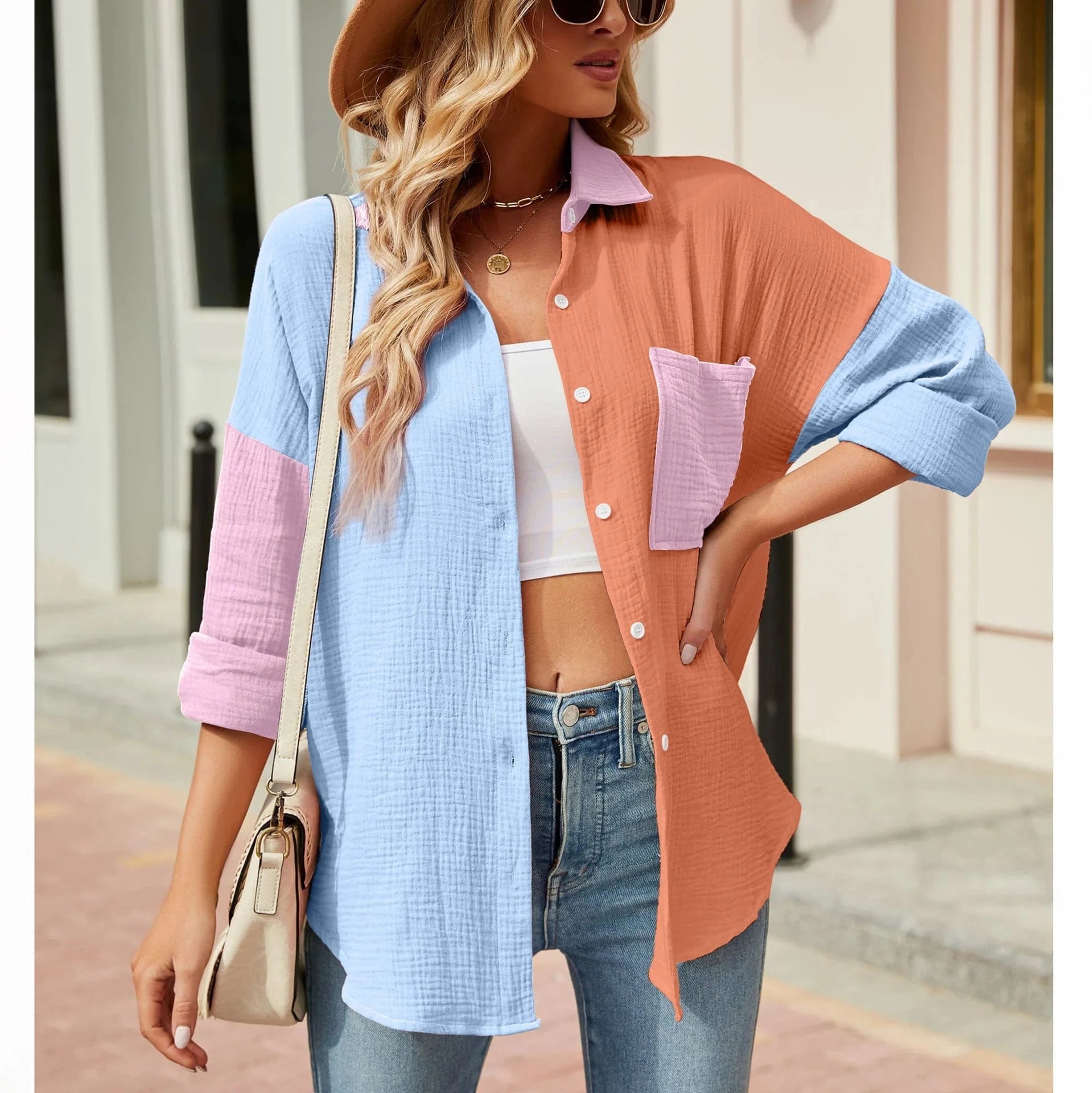DAMOCHIC Spring Summer Blouse for Women Lady Casual 2023 Long Sleeve Blouses et chemises pour femmes Shirts Tops Fashion Blouses