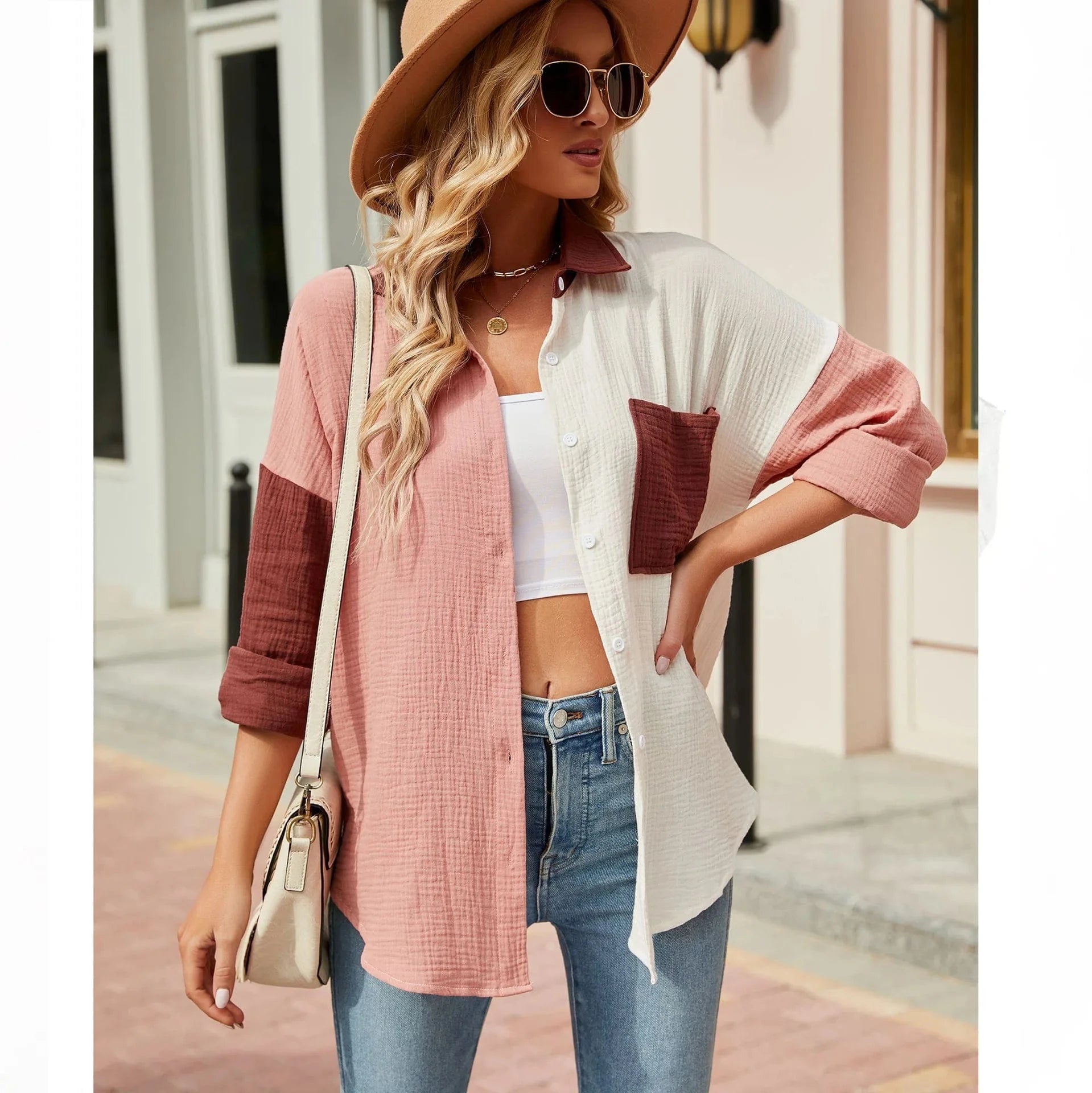 DAMOCHIC Spring Summer Blouse for Women Lady Casual 2023 Long Sleeve Blouses et chemises pour femmes Shirts Tops Fashion Blouses
