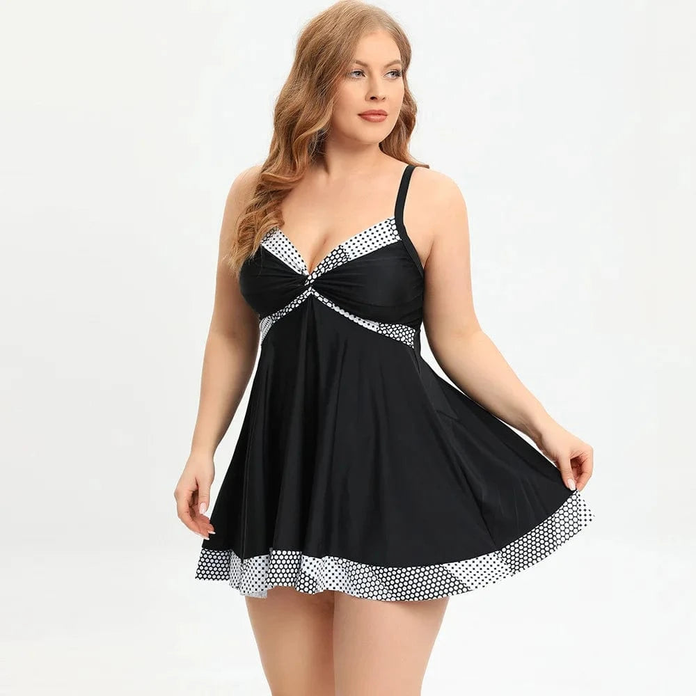 DAMOCHIC Wholesale 2023 new large size swimsuit Summer conservative skin thin twist briefs Tankinis Sets V-neck bathing suits