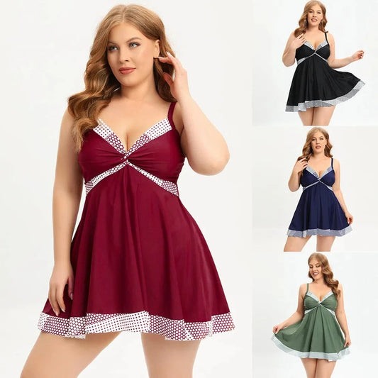 DAMOCHIC Wholesale 2023 new large size swimsuit Summer conservative skin thin twist briefs Tankinis Sets V-neck bathing suits