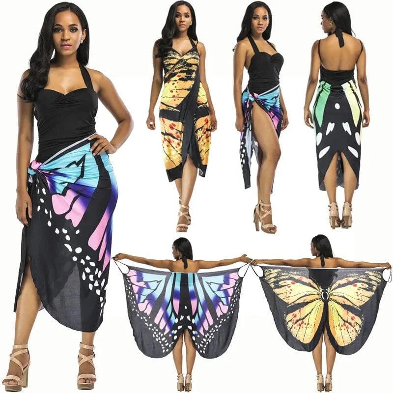 DAMOCHIC Wholesale Swimsuit Cover Up for Women Summer Printing Beach Dress Wrap Skirt Bathing Suit Bikini Beach Cover Up 2023