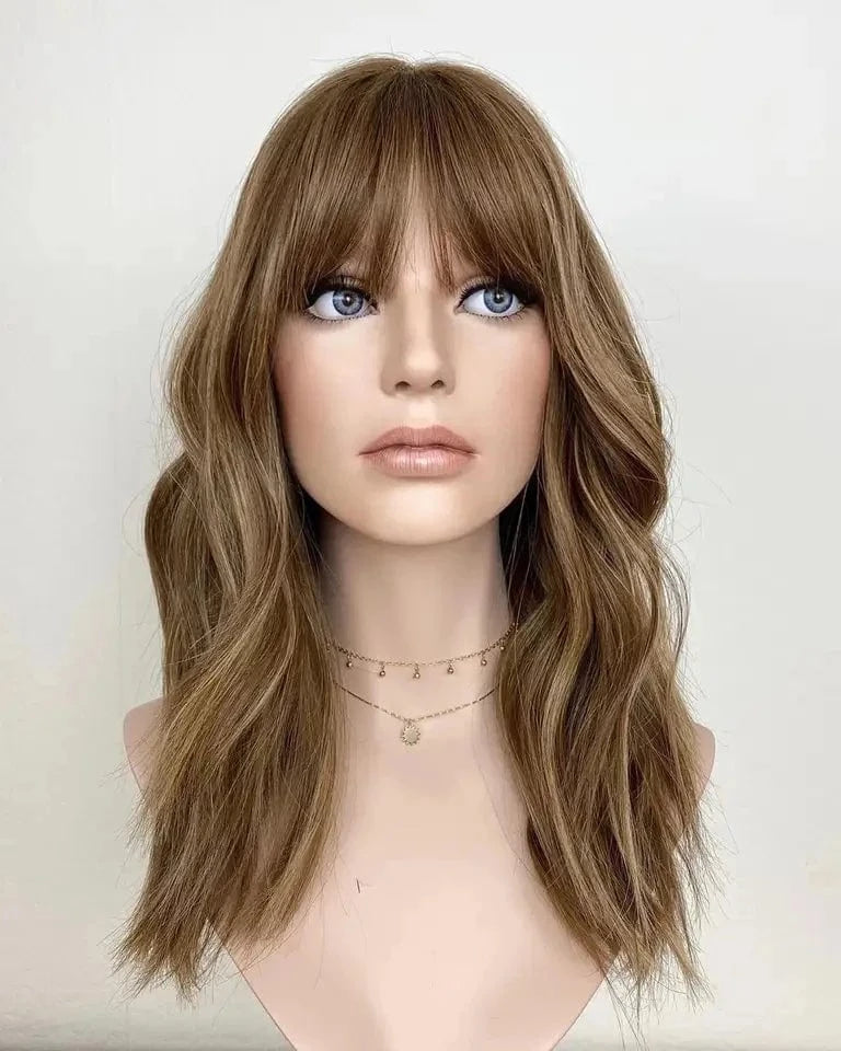Dark Color European Human Hair Lace Front Wig Natural Wave Highlight Color Glueless Wigs Human Hair