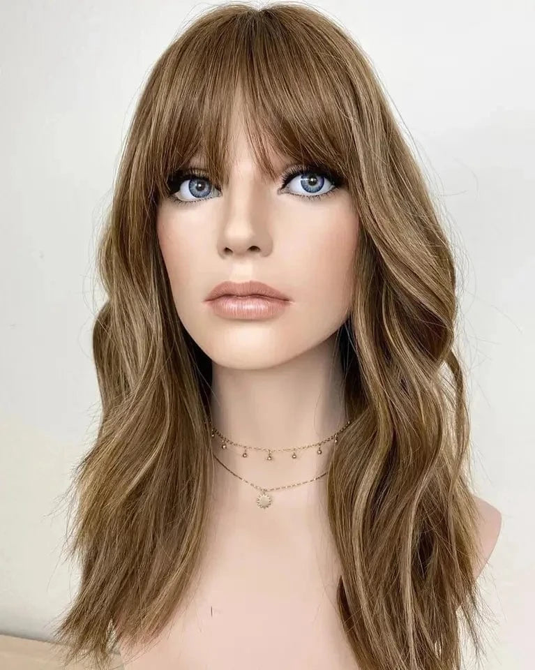 Dark Color European Human Hair Lace Front Wig Natural Wave Highlight Color Glueless Wigs Human Hair