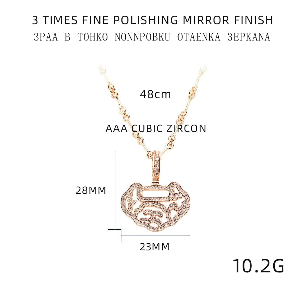 Decorative Pattern / Large Necklace High Grade 18K Electroplating Long Chain Rhodium Pendant Necklace Earring Set Wholesale Vintage Jewelry In 2023
