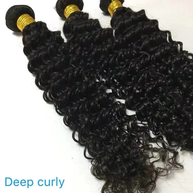 deep curly / 14 Inches 100% mink brazilian cuticle raw virgin aligned hair  human hair extension hair wigs