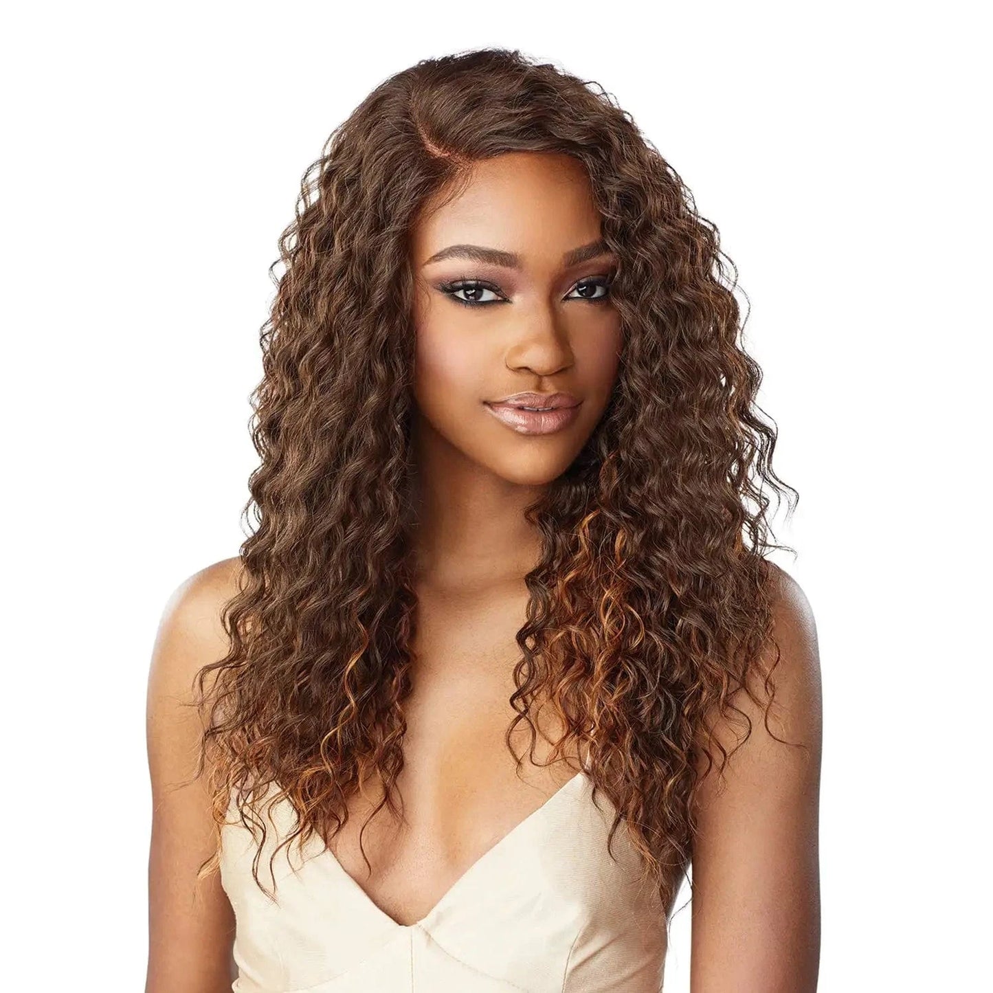 Deep Wave / 26 Inches #33 Auburn Brown Red Color Curly Body Wave 13x4 Lace Frontal Wigs Transparent Lace Glueless Human Hair Wig