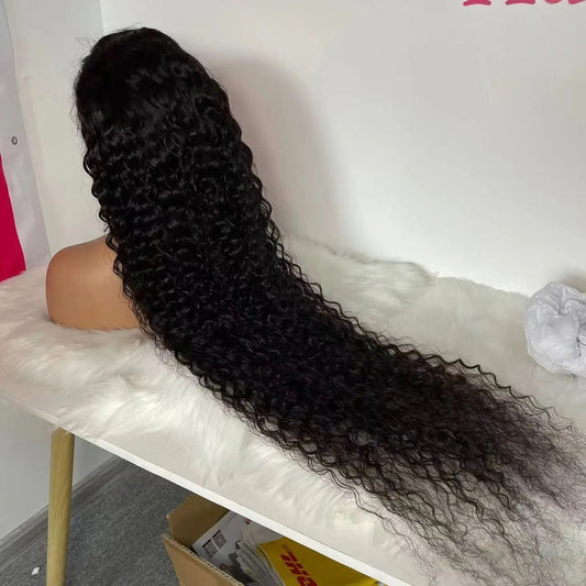 deep wave wig / 30-50 inch sent me inquir to get price Amara hot selling 40 inch deep wave hd full frontal wigs front loose deep wave curly wig deep wave transparent lace wig vendors