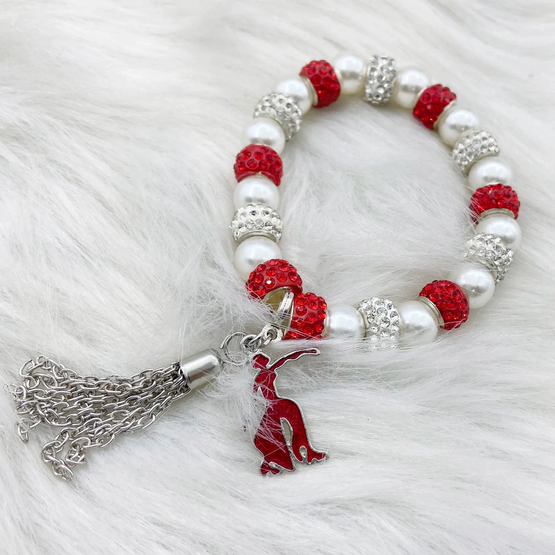 Delta Diva Lapel Pin Red Rhinestone White Pearl Brooch Greek Sorority Customized logo Lapel Pin Jewelry