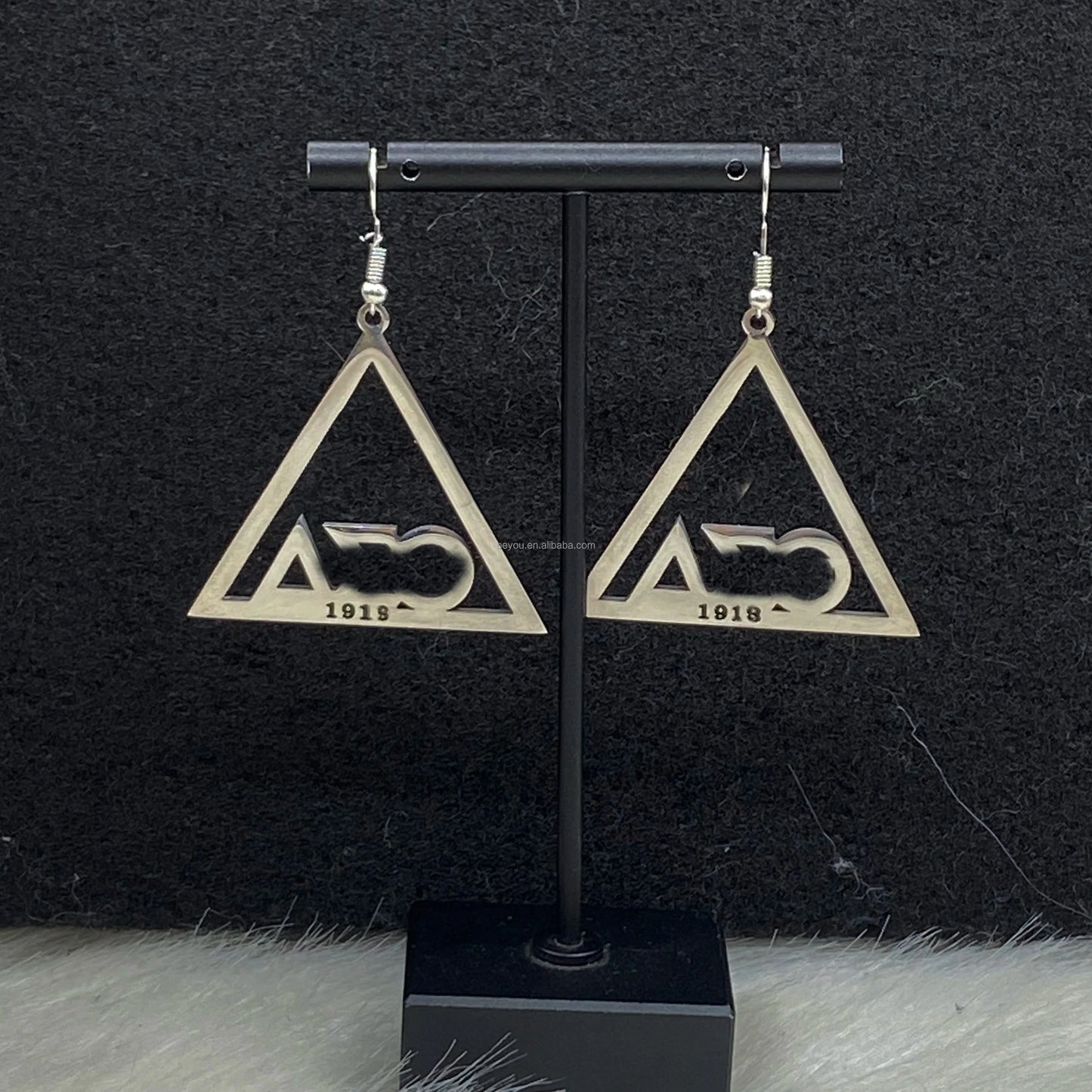 Delta Sigma Theta Triangle DST Pyramid Earrings Jewelry Set Hot-selling Gifts Jewelry