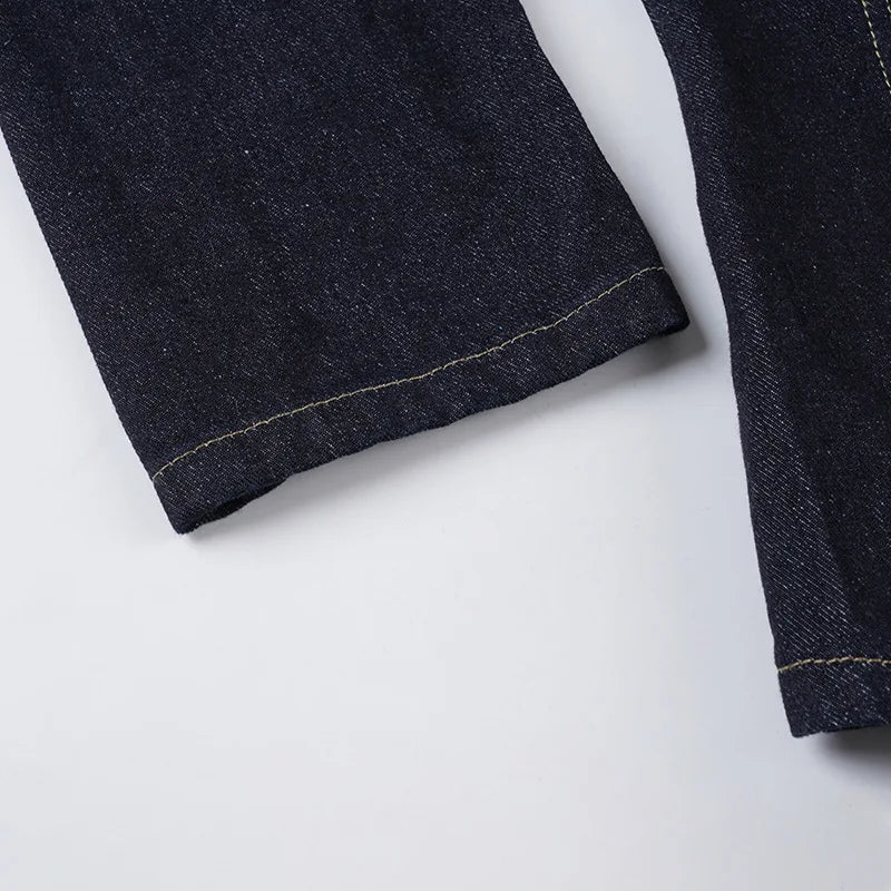 Denim Coat With Waist Cinching Casual Streetwear Style - SN Wigs & More