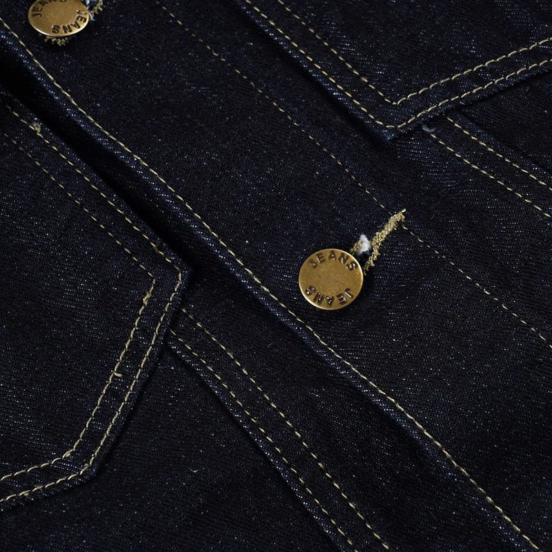 Denim Coat With Waist Cinching Casual Streetwear Style - SN Wigs & More