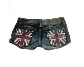 Denim Shorts With Lace Pocket Detail - Y2K Streetwear Everyday Casual Festival Style - SN Wigs & More