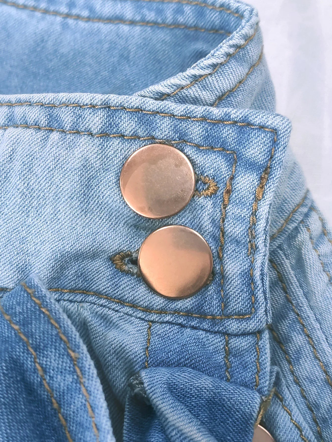 Denim Top With Turtleneck And Splice Puff Sleeves For Casual Streetwear In Autumn - SN Wigs & More