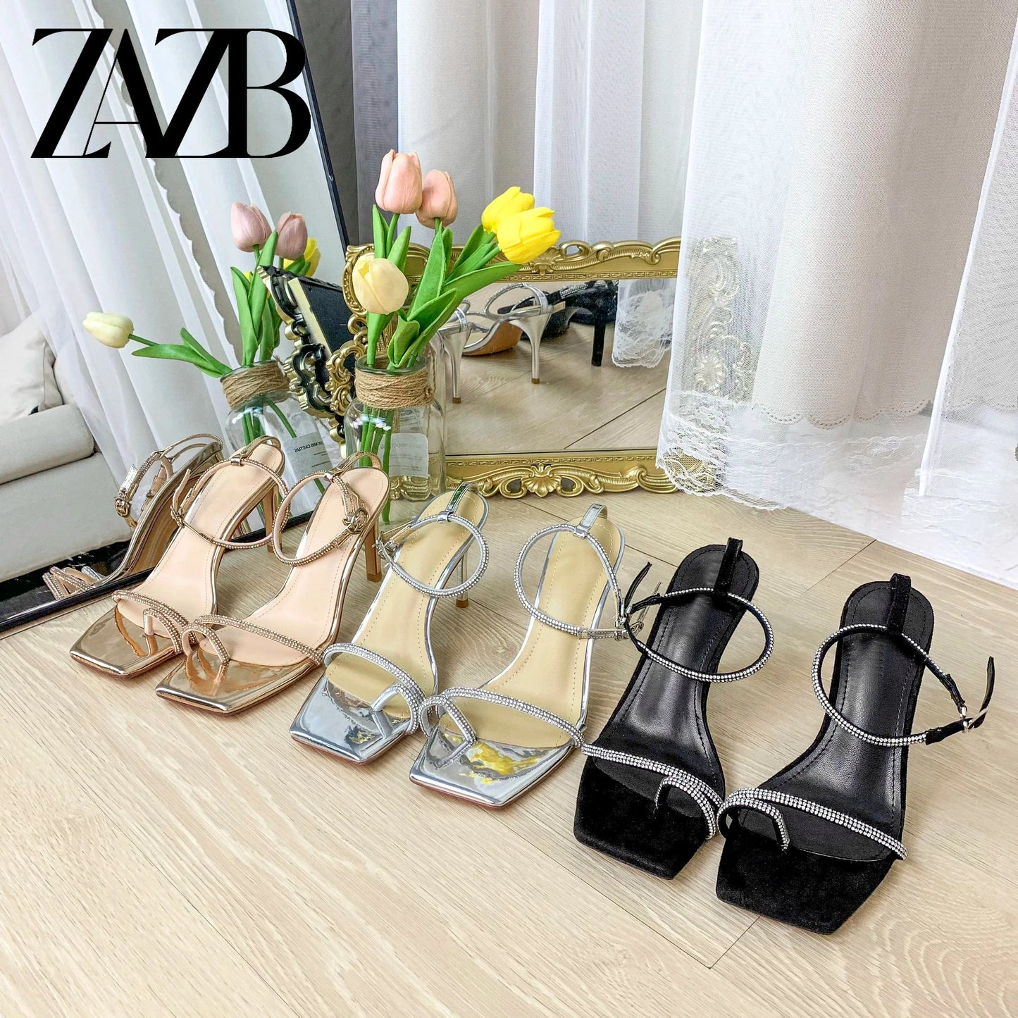 Design new dress formal Shiny Rhinestone Women's high heel shoes office wedding dinner party grace occupation banquet ladies