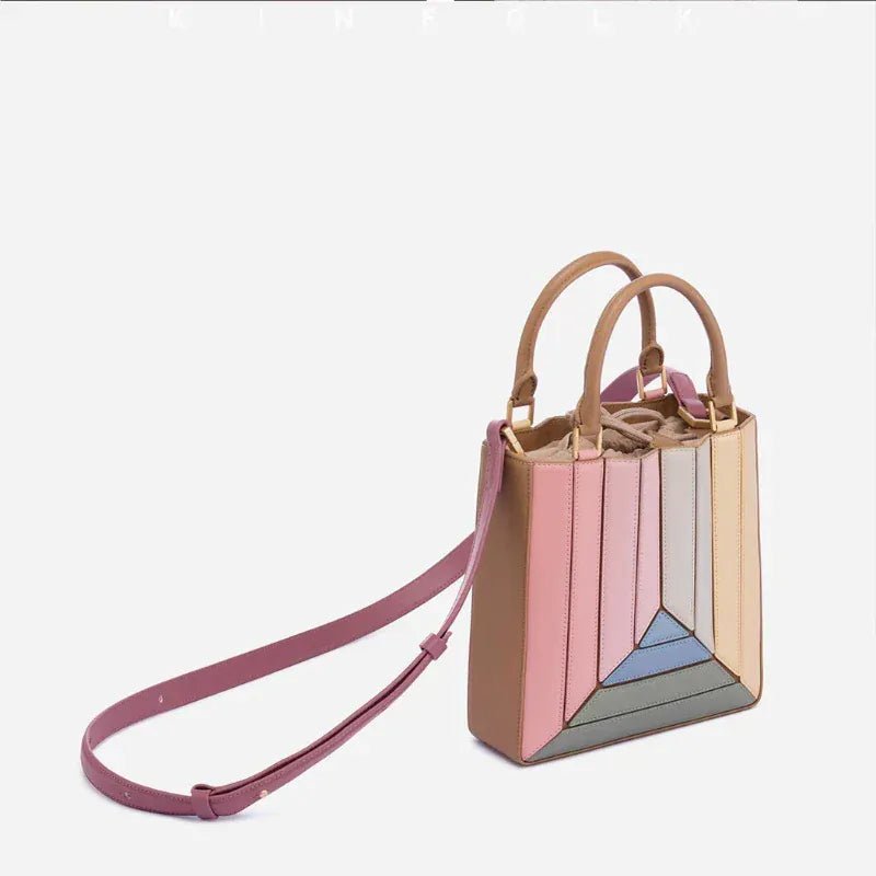 Designer Brand Cross - body Bag New Color Clash Pleated Fashion Shoulder Handbags for Women Bolsos Mujer Hot Selling - SN Wigs & More
