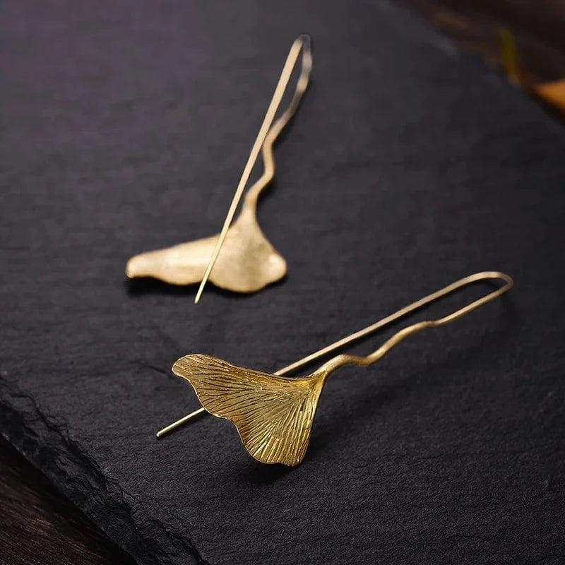 Designer Silver Ginkgo Leaf gold filled jewelry