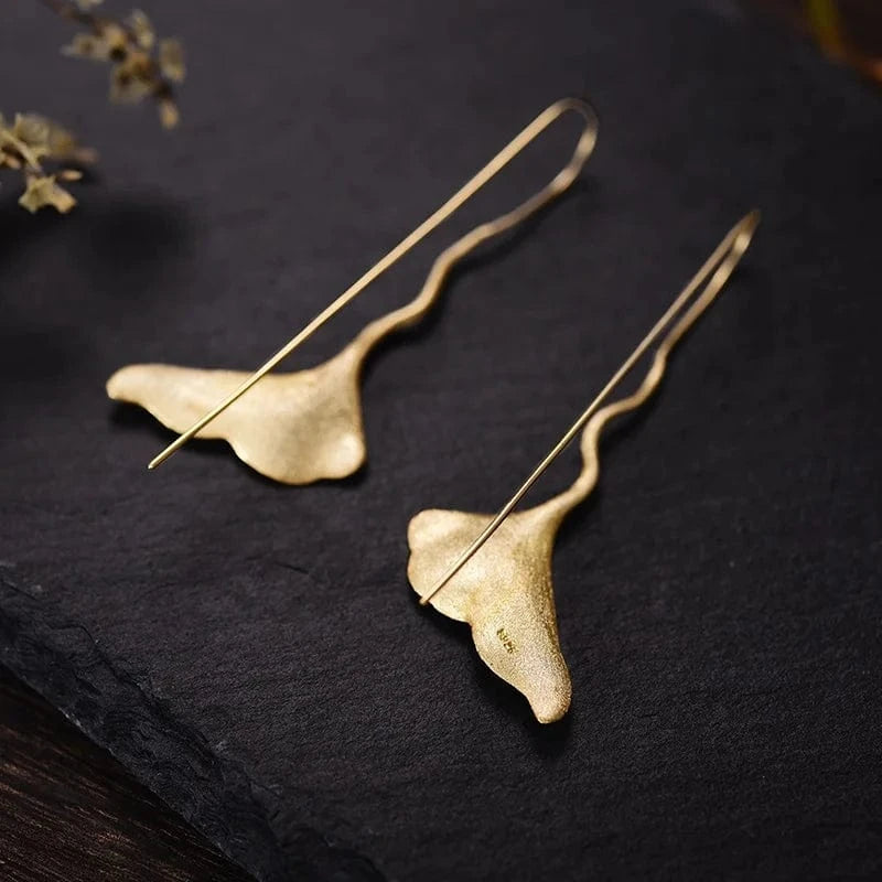 Designer Silver Ginkgo Leaf gold filled jewelry
