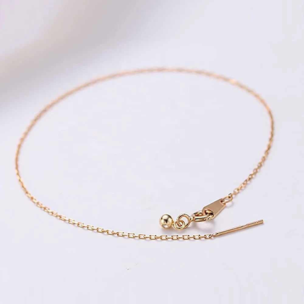 DIY Custom Layer Gold Anklet Stainless Steel Simple Barefoot Crochet Sandals Cuban Link Anklet Women Trendy Accessories Jewelry