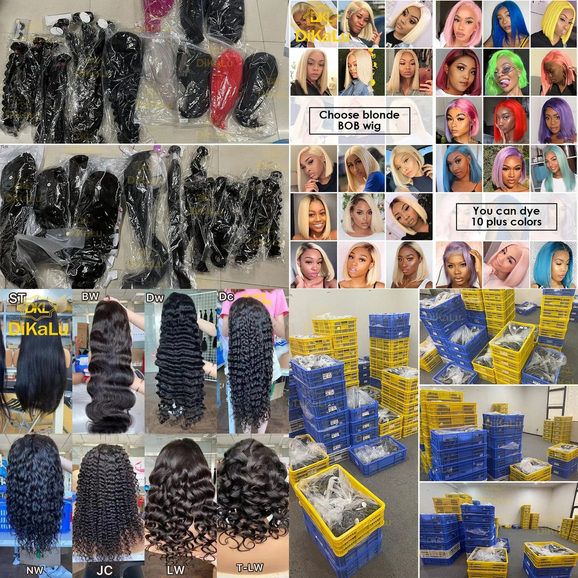 DKL Wholesale Factory Price Pixie Wig 13x4 Human Hair Lace Front 4x4 Short Wigs For Black Woman