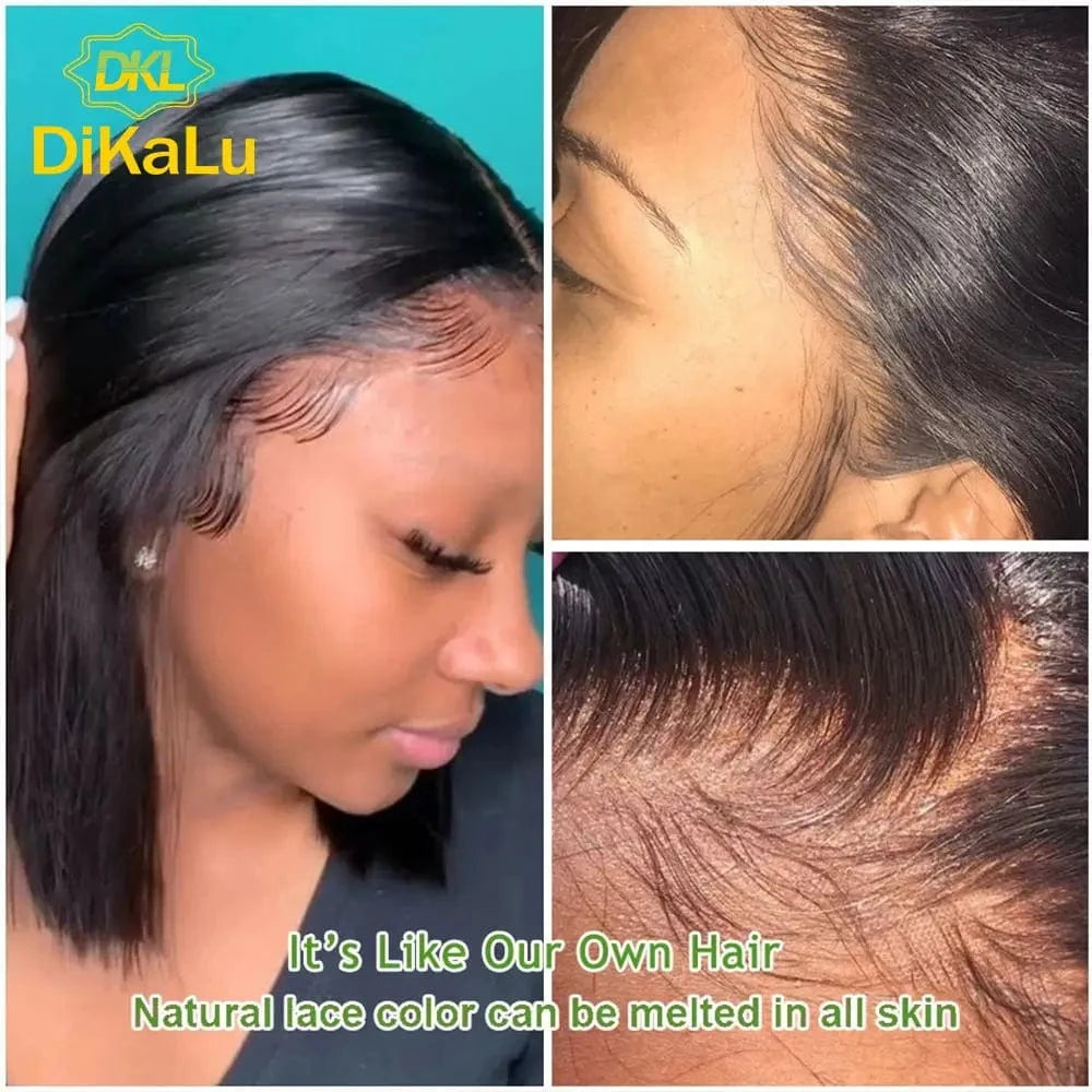 DKL Wholesale Factory Price Pixie Wig 13x4 Human Hair Lace Front 4x4 Short Wigs For Black Woman