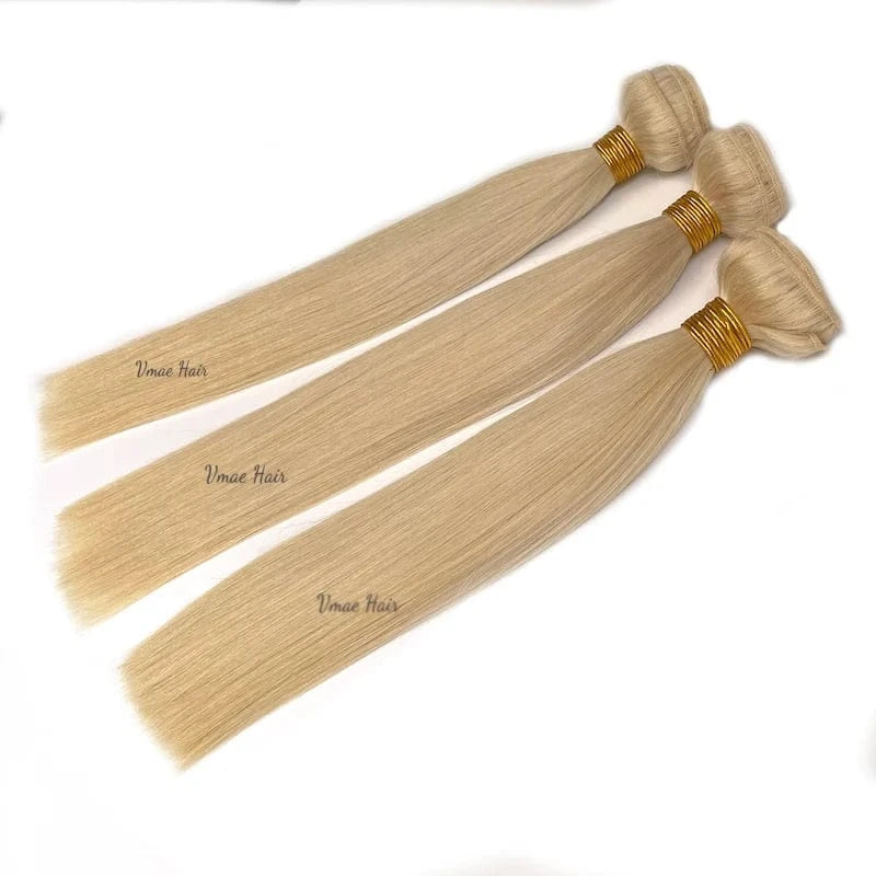 Double Drawn 613 Blonde Cuticle Aligned Hair Weft Bundles