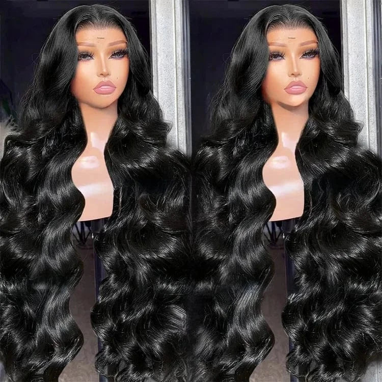 Double Drawn Body Wave 13x6 Transparent Lace Frontal Wigs Raw Vietnamese Virgin Cuticle Aligned Wigs Human Hair Lace Front Wigs