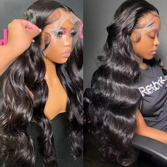 Double Drawn Body Wave 13x6 Transparent Lace Frontal Wigs Raw Vietnamese Virgin Cuticle Aligned Wigs Human Hair Lace Front Wigs